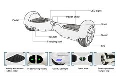 Overboard Skate Elétrico Smart 6.5 Polegadas Led Bluetooth na internet