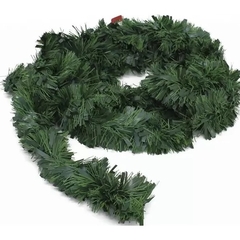 Festão Luxo 12cm Verde duas espessuras Natal 2mt para decoração