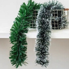 Festão Luxo 12cm Verde duas espessuras Natal 2mt para decoração - Tecnnoled