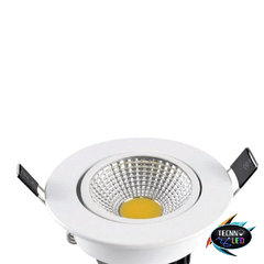 Spot Super Led 3w Redondo Cob Branco Quente 3500k Bivolt - comprar online