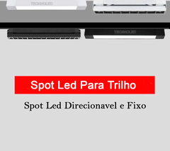 Spot para Trilho de Led 35W Acabamento Preto Direcionavel Branco Quent - Tecnnoled