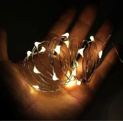 Fio de Fada Cordão 5 Metros 50 Led Fixo Quente Natal pilha - Tecnnoled