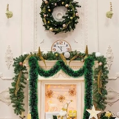 Festão Luxo 9cm Verde Natal 2mt para decoração - loja online