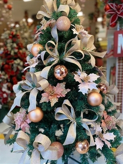 Imagem do Bolas Para Árvore De Natal Enfeite Decoração 5cm 6 unidade Rosa gold