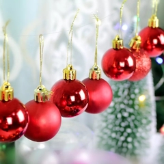 Bolas Para Árvore De Natal Enfeite Decoração 5cm 6 unidade - Tecnnoled