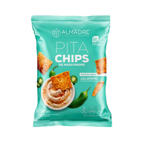 Almadre - Pita Chips de masa madre, sabor Jalapeño