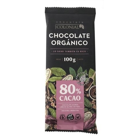 Colonial Chocolate Orgánico 80% cacao