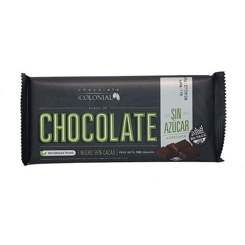 Colonial Chocolate 55% cacao sin azúcar agregada