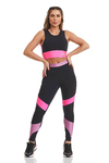 LEGGING NAKAY COMPRESS / PRETO E PINK CAJUBRASIL