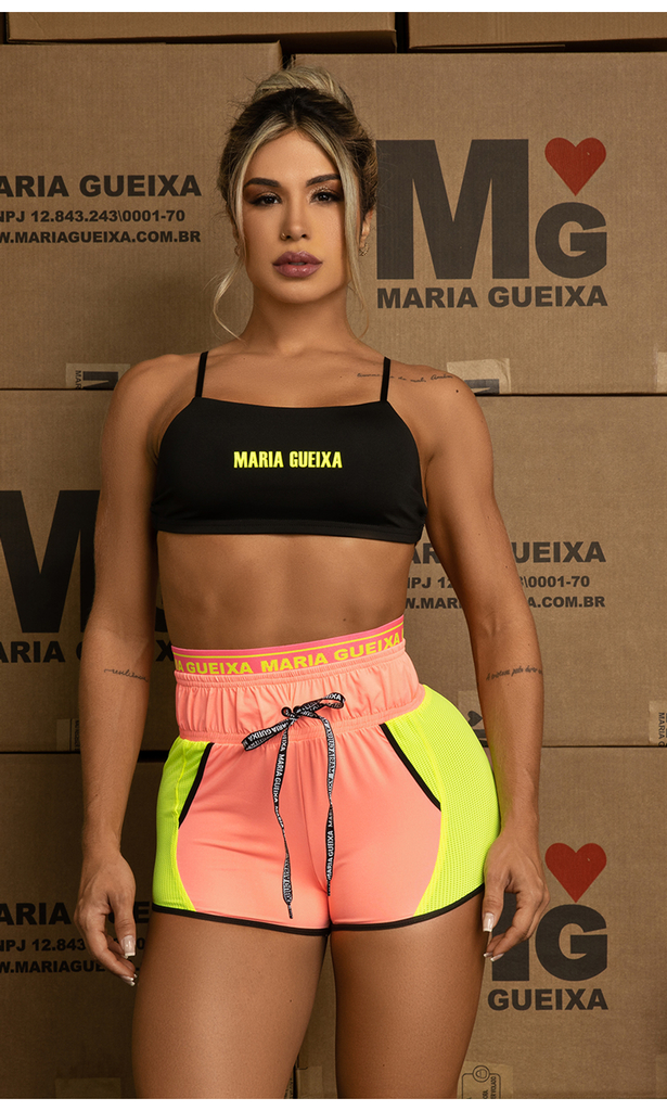 CONJUNTO TOP + SHORT NEON VIBES 7125 MARIA GUEIXA