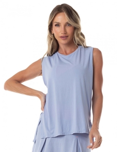 BLUSA DRY FIT MANGA CURTA LORENA AZUL GAROA - 015813 VESTEM