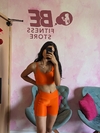 CONJUNTO TOP E BERMUDA FITNESS WONDER LARANJA