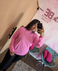 BLUSA MANGA LONGA PROTEÇÃO UV ROSA 1635 - BE Fitness store