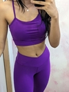 CONJUNTO LEGGING E TOP BASICO LISO POLIAMIDA ROXO COD 189 - loja online