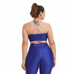 TOP CROPPED ATLETIKA COLORS / AZUL BIC CAJUBRASIL - BE Fitness store