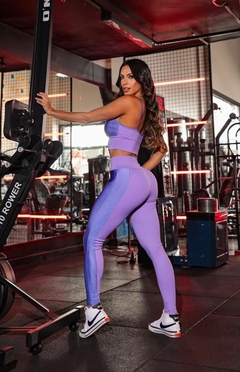 CONJUNTO LEGGING/TOP VITORIA BE FITNESS LAVANDA - comprar online