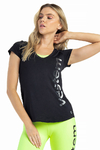 BLUSA DRY FIT MANGA CURTA BURITI PRETO VESTEM