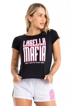 CAMISETA MATCH 24443 PRETO LABELLAMAFIA