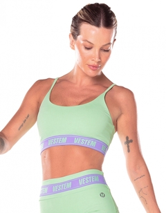 TOP ELÁSTICO PERSONALIZADO HERA - 029917 - C0280 - VERDE MENTA - VESTEM - comprar online