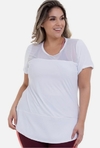 T-SHIRT DELICATE BRANCO PLUS SIZE CAJU BRASIL