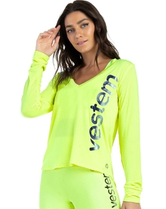 BLUSA DRY FIT MANGA LONGA ZIMBO AMARELO NEON VESTEM