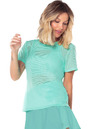 BLUSA MANGA CURTA COSTAS CLÉO - 030747 - C0031 - VERDE AGUA - VESTEM na internet