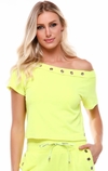 BLUSA MANGA CURTA MOVIE AMARELO NEON VESTEM