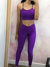 CONJUNTO LEGGING E TOP BASICO LISO POLIAMIDA ROXO COD 189