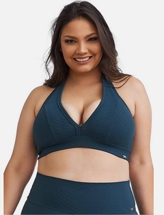 TOP TEXTURE AZUL PLUS SIZE CAJU BRASIL