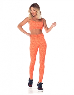 FUSO CÓS FRU FRU SOLEIL - 032331 - E1287.V25 - FRENZIED LINES LARANJA NEON - VESTEM - BE Fitness store