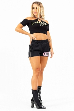 SHORT MAD 23524 PRETO LABELLAMAFIA