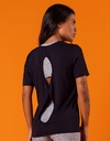 BLUSA DRY FIT MANGA CURTA SHANTI - 023374 - C0002 - PRETO VESTEM - loja online