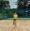 CONJUNTO BEACH AZUL COPA E AMARELO NEON LABRUN