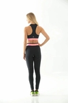 CONJUNTO LEGGING E TOP DAKOTA - PRETO COM ROSA VESTEM - comprar online