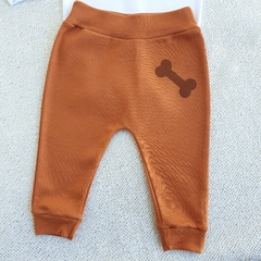 Conjunto Body Manga Longa Cachorrinho (Marron) - Picole Baby