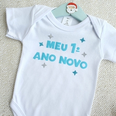 Body Branco 1° Ano novo (Azul) na internet