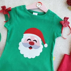 Conj. Kids Saia Tule Papai Noel (Verde/Vermelha) - loja online