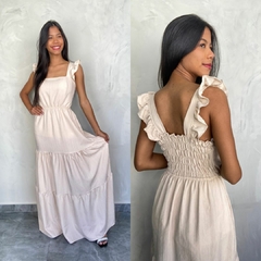 VESTIDO LONGO ALÇA TEXTURIZADO- - comprar online