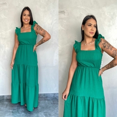 VESTIDO LONGO ALÇA TEXTURIZADO-