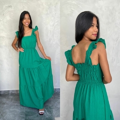 VESTIDO LONGO ALÇA TEXTURIZADO-