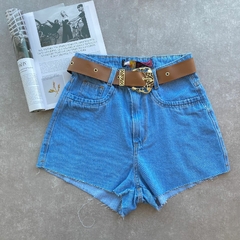 SHORT JEANS MAIS BASICO CINTO MARRON-