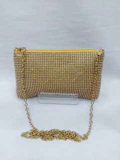 BOLSA STRASS QUADRADA CORRENTE-