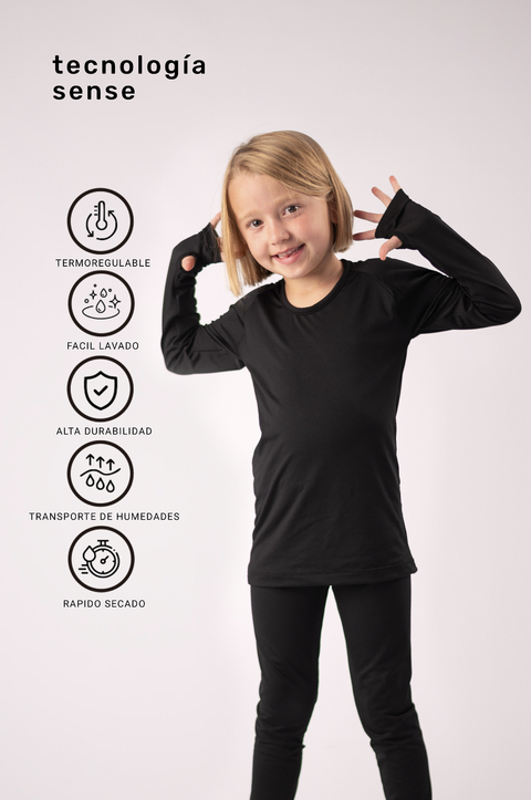 Camiseta termica deportiva de niño y niña