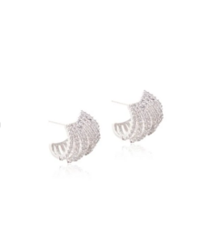 BRINCO EARCUFF 8 FIOS ZIRCONIA RODIO BRANCO na internet