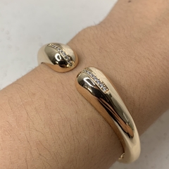 BRACELETE PONTA GOTA E ZIRCÔNIA DOURADO - comprar online