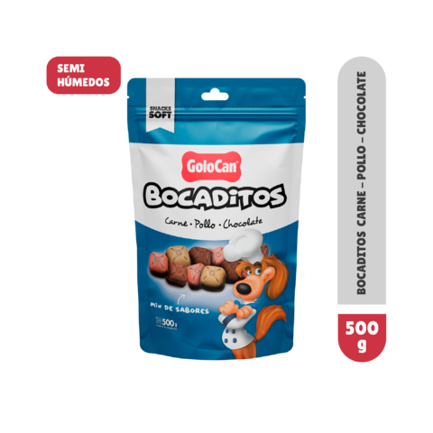 Golocan Bocaditos de Carne, Pollo y Chocolate 500Grs