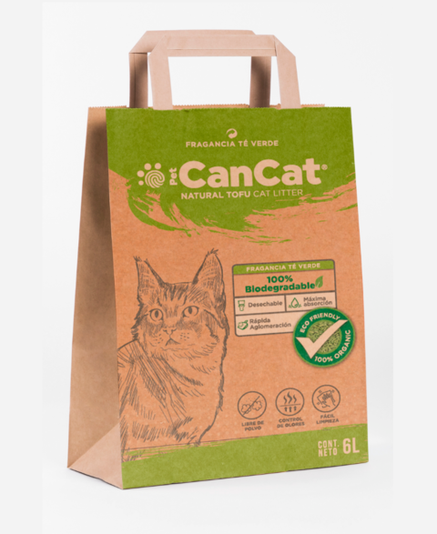 Piedras Sanitarias para Gato de Tofu Fragancia Té Verde 6L