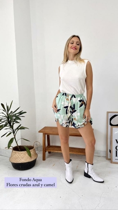 SHORT DE VOILE RAYON CON CORDON (AM1004) en internet