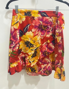 POLLERA DE FIBRANA ESTAMPADA CON VOLADOS (K20350)