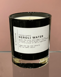 Vela Black Candle Neroli Water
